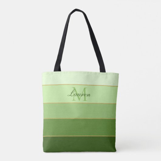 Groen kleurblok gepersonaliseerd tote bag (Achterkant)
