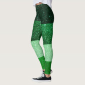 Groen kleurenblok Glitter St. Patrick's Day Leggings (Links)