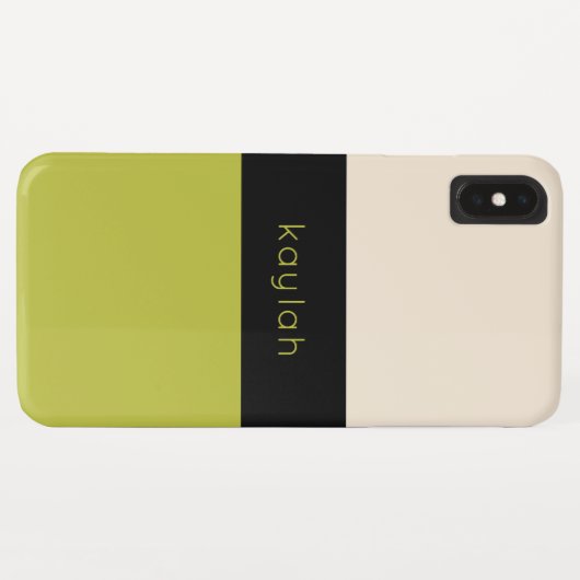 Groen kleurenblok met naam van Pistachio Warm Case-Mate iPhone Case (Achterkant (horizontaal))