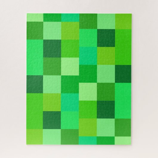 Groen kleurenblok Puzzle 16 x 20 Legpuzzel (Verticaal)