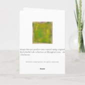 Groen kleurrijk pret uniek modern het schilderen kaart (Achterkant)