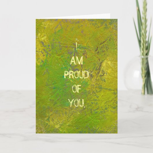 Groen kleurrijk pret uniek modern het schilderen kaart (Voorkant)