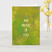 Groen kleurrijk pret uniek modern het schilderen kaart (Gele Bloem)