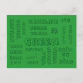 Groen - Kleurtalen op Briefkaarten (Voorkant)