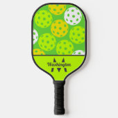 Groen Koel Modern Monogram Pickleball Paddle (Voorkant)