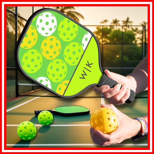 Groen Koel Modern Monogram Pickleball Paddle