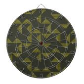 Groen, koel, uniek, driehoekspatroon dartbord (Voorkant)