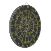 Groen, koel, uniek, driehoekspatroon dartbord (Voorkant Links)