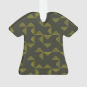 Groen, koel, uniek, driehoekspatroon ornament (achterkant)