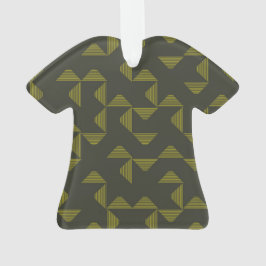 Groen, koel, uniek, driehoekspatroon ornament