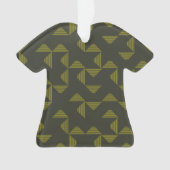 Groen, koel, uniek, driehoekspatroon ornament (voorkant)