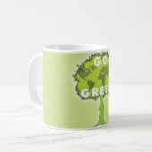 groen koffiemok (Voorkant links)
