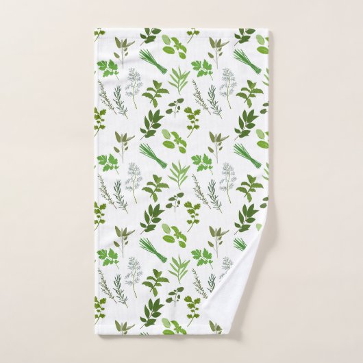Groen koken Culinaire tuin kruiden Bad Handdoek (Handdoek)