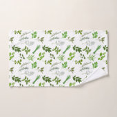 Groen koken Culinaire tuin kruiden Bad Handdoek (Handdoek)