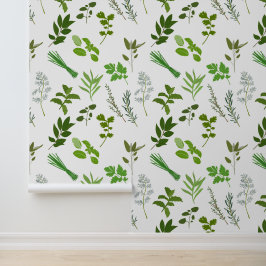 Groen koken Culinaire Tuin Kruiden Keuken Behang