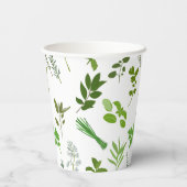 Groen koken Culinaire tuin kruiden Papieren Bekers (Achterkant)