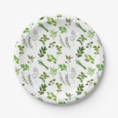 Groen koken Culinaire tuin kruiden Papieren Bordje (Voorkant)