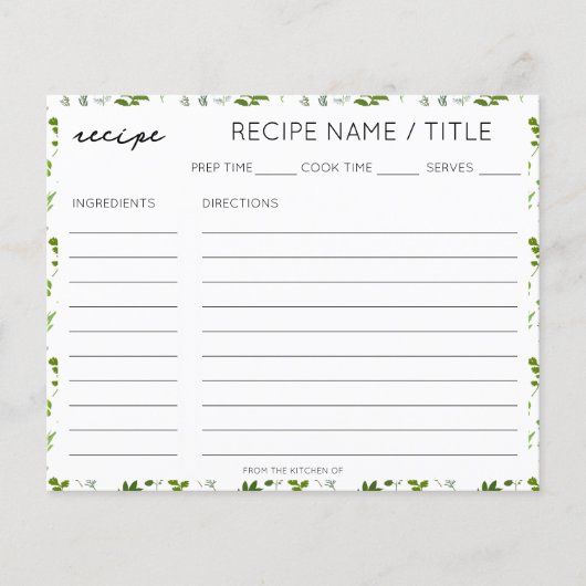 Groen koken Culinaire tuin kruiden recept (Voorkant)