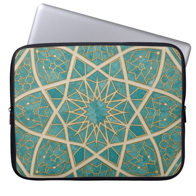 groen koninklijk laptop sleeve (Voorkant)