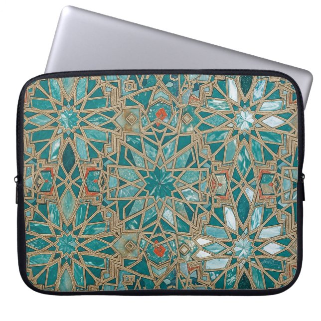 groen koninklijk laptop sleeve (Voorkant)