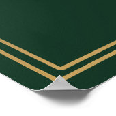 Groen Koninklijk Middeleeuws Zwaard Wedding Schedu Poster (Hoek)