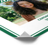 Groen Koor Foto Middelbare School Afstudeerfeest Poster (Hoek)