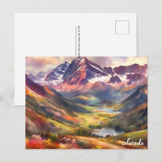 groen kopen Travel Colorado Springs Briefkaart (Voorkant / Achterkant)