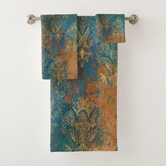 Groen Koper Patina    Bad Handdoek (Insitu)
