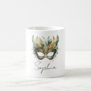 Groen Koperen Veren Masker Koffiemok