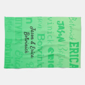 Groen koppel naam theedoek (Horizontaal)