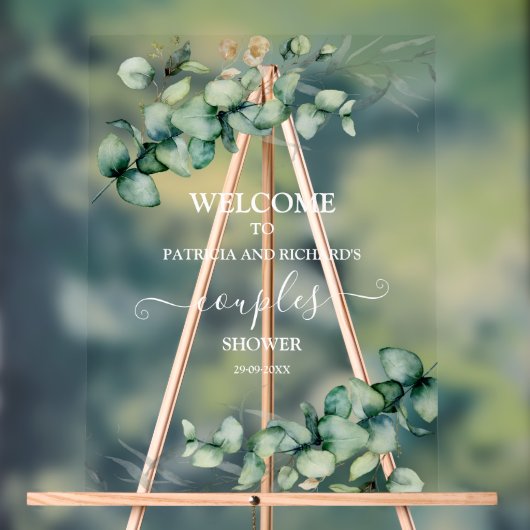 groen koppels douche welkomstbord acryl bord (Neutraal)