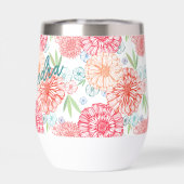 Groen koraal rood blauw Oranje restantkunst (Achterkant)