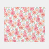 Groen koraal rood blauw Oranje restantkunst Fleece Deken (Voorkant (Horizontaal))