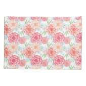 Groen koraal rood blauw Oranje restantkunst Kussensloop (Achterkant-Links)