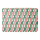GROEN KORAAL WIT ZIG ZAG PATRONEN BADMAT (Voorkant)