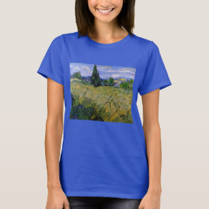 Groen korenveld met cipres door Vincent van Gogh T-shirt