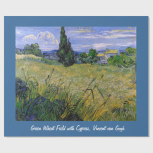 Groen korenveld met cipres, Vincent van Gogh. Cadeaupapier