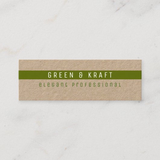 Groen & Kraft Elegant Professioneel Mini Visitekaartje (Voorkant)