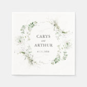 groen krans moderne bruiloft servet (Voorkant)