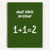 Groen krijtbord grafiek notitieboek met vierkant r (Voorkant)