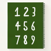 Groen krijtbord grafiek notitieboek met vierkant r (Achterkant)