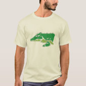 Groen krokodille mannen organisch t-shirt (Voorkant)