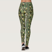Groen Krokodillenleer Patroon Leggings (Achterkant)