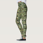 Groen Krokodillenleer Patroon Leggings (Links)
