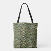 Groen Krokodillenleer Patroon Tote Bag (Achterkant)