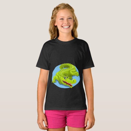 Groen krokodilmeer t-shirt (Voorkant volledig)