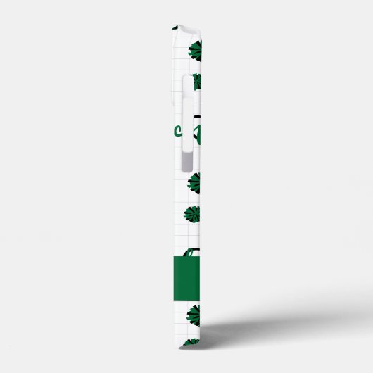 Groen kronkelharten, pom Poms, Megaphone Pattern Case-Mate iPhone Case (Achterkant / Links)