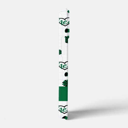 Groen kronkelharten, pom Poms, Megaphone Pattern Case-Mate iPhone Case (Achterkant / Rechts)