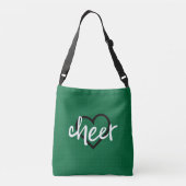 Groen kronkelharten, pom Poms, Megaphone Pattern Crossbody Tas (Achterkant)