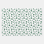 Groen kronkelharten, pom Poms, Megaphone Pattern Inpakpapier Vel (Voorkant)